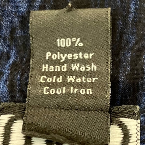 CLARA SUN WOO Leopard Blue Tunic Shirt Sheer Size Small - Picture 5 of 5